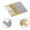 Bestgle 10Pcs 0.8-3.175mm Tungsten Carbide Titanium Coat End Mill Engraving