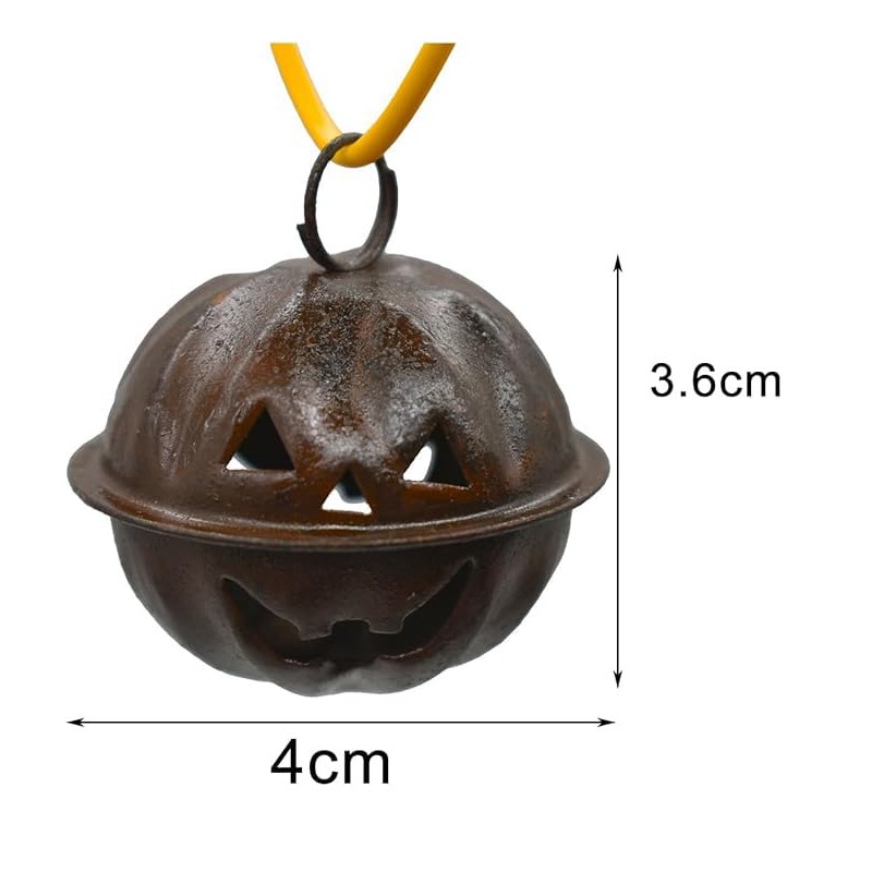 18 Tin Bell, Christmas Bell, Retro Pumpkin Shaped Decorative Bell,