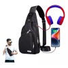 Dolores Pechera Mochila Antirrobo Usb Cuero Bandolera Cruzada Hombro