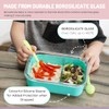 melii Glass Bento Box with Silicone Sleeve, Resistant Borosilicate, Airtight