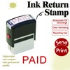 Paid Stamp, Self Inking Rubber Stamp, Refillable Red Ink Stamp,