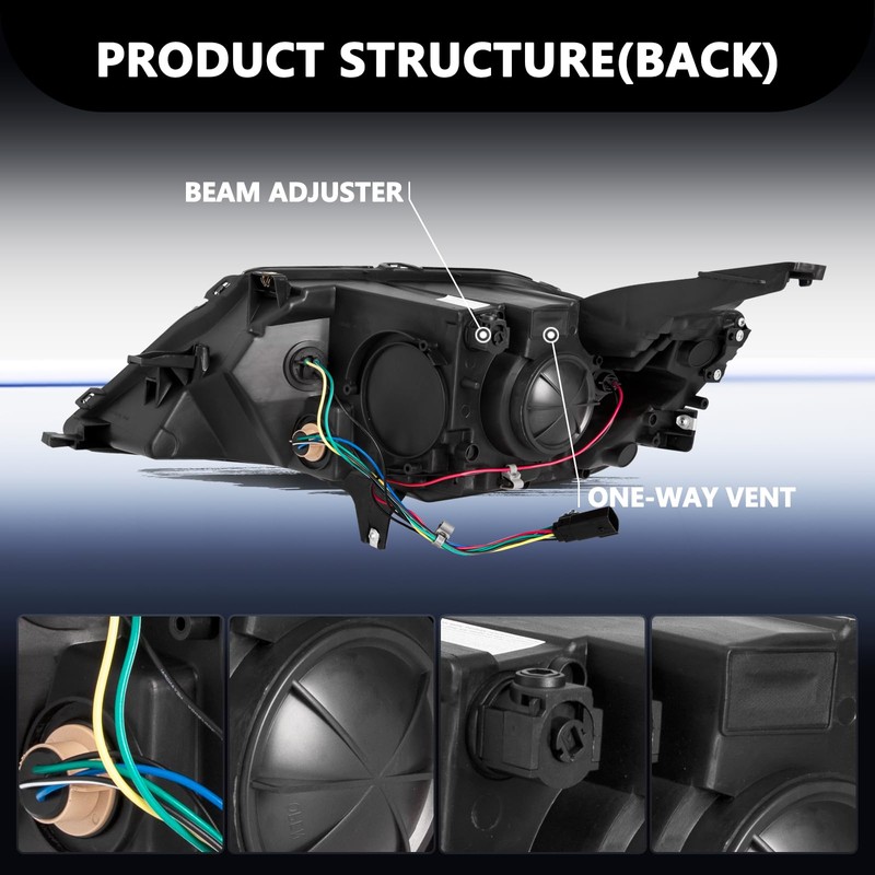 Aosky Headlight Assembly Compatible with 2014 2015 2016 2017 2018