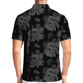 HIVICHI Men's Golf Shirt, Funny Tropical Print, Polo, Size X-Large, Aop-polo-12691