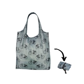 Re-Uz Lifestyle Shopping Bag Foldable Reusable Shopping Bag Life Bag Vintage Bikes Bicycle