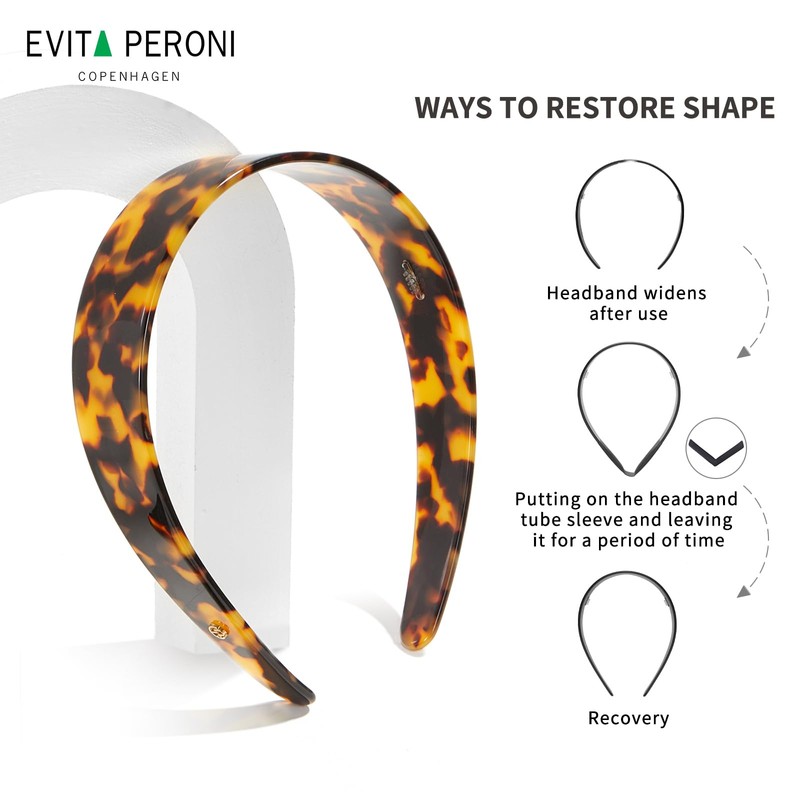 EVITA PERONI Wide Headbands for Women - Premium Acetic Headband