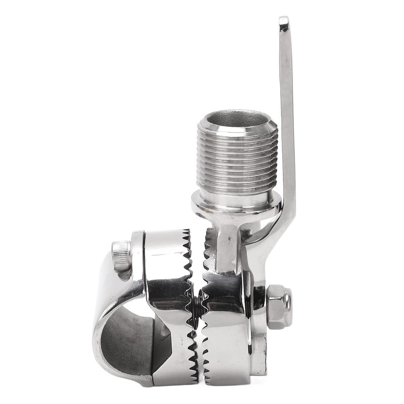 Marine VHF Antenna Mount Stainless Steel Adjustable Ratchet Mount for