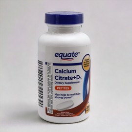 Equate Calcium Citrate + D3 Petites For Bone Health 200 Tablets
