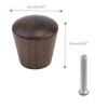 Savagrow 6pcs Wood Cabinet Knobs Cone Shape Walnut Wood Drawer