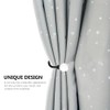 Cabilock Ganchos Decorativos para Cortinas, Cristal Negro