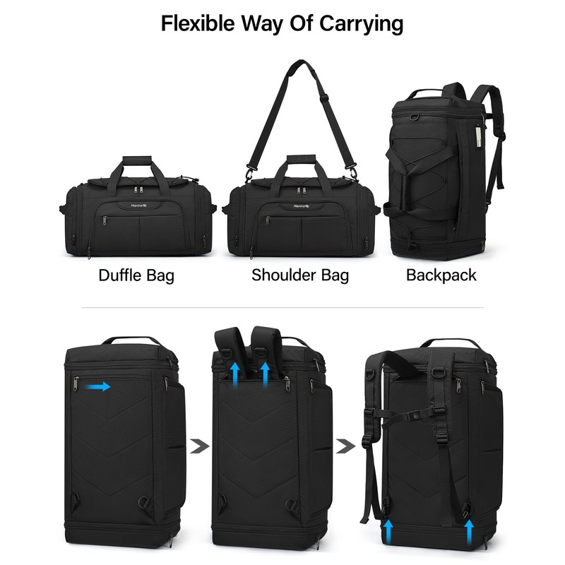 Hanke Expandable Carry On Luggage Bag,3 in 1 Duffle Bag