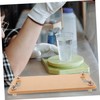 LALAFINA Portable Clay Wedging Board Lightweight Wooden Mat for Sculpting