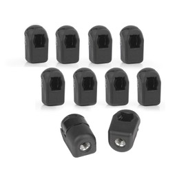 Gas Strut End Fittings for 10mm Ball-Stud (10 Pack) M6 Female Thread Brass Insert, RT-60-00008, Black Color