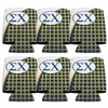 Sigma Chi Can Cooler Set of 6 - Plaid FREE
