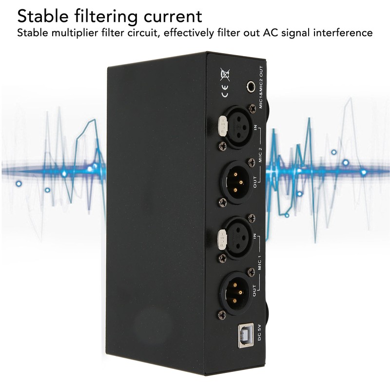 48 V Phantom Power Supply Professional Iron Shell Phantom Power