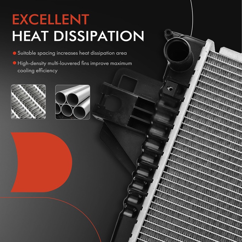 A-Premium Engine Coolant Radiator Compatible with Jeep Liberty 2007 V6