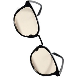 Bliss Leather, Full Model, Small Face Effect, Wellington Date Glasses, Black Rim, Sunglasses, Eye Friendly, UV Protection, Black Black x Large Brown