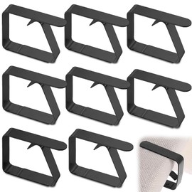 Aongray Tablecloth Clips Stainless Steel Pack of 8 5 x 4 cm Black Table Clips Sturdy Tablecloth Clips for Dining Tables Indoor and Outdoor Use Gardens, Restaurants, Family Evenings
