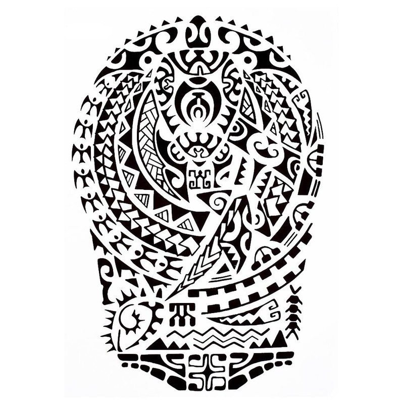 2 Sheets Tribal Tattoo Upper Arm Tattoo Temporary Tattoo J518