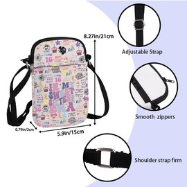 ZJXHPO Sweet 16 Cross Body Bag In My Sweet Sixteen Era Messenger Bag 16th Birthday Party Gift Happy 16th Gift (16 Era CB)