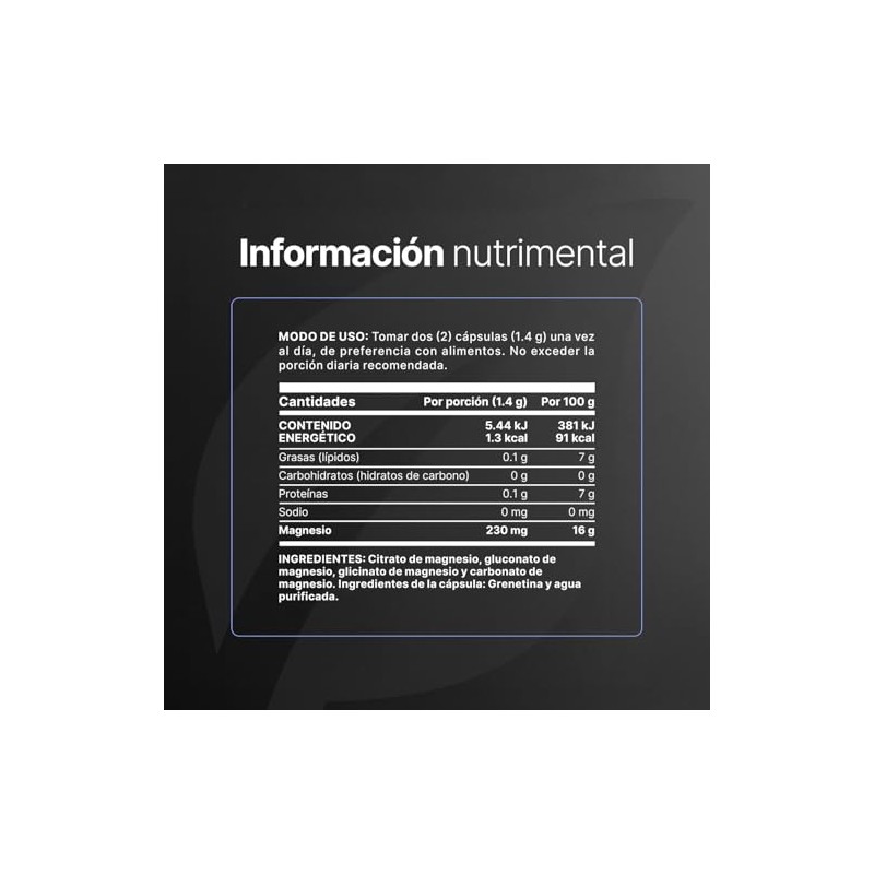 Life Fórmula Pura Magnesios Cápsulas
