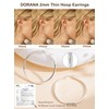 DORANA Silver Plated Hoop Earrings Large Hoop Earrings for Women