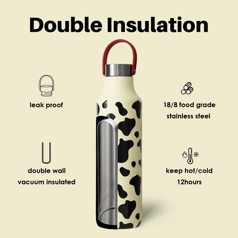 Bottle Bottle 600ml Insulated Water Bottle with Handle Hiking Drink