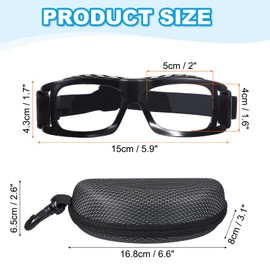 PATIKIL Adjustable Professional Sports Goggles, Unisex Safety Glasses Outdoor Sports Protective Eyewear for Basketball Racquetball Pickleball Football Light Gray