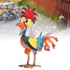 Rooster Statue Figures Ornament Metal Rooster Display Model Toy for