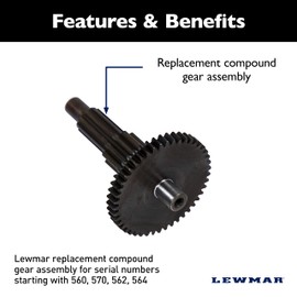Lewmar Compound Gear Assembly for 1st Generation 700/1000 Pro-Series/Fish Windlasses with Serial Numbers Starting in 560, 570, 562, 564-2020200927