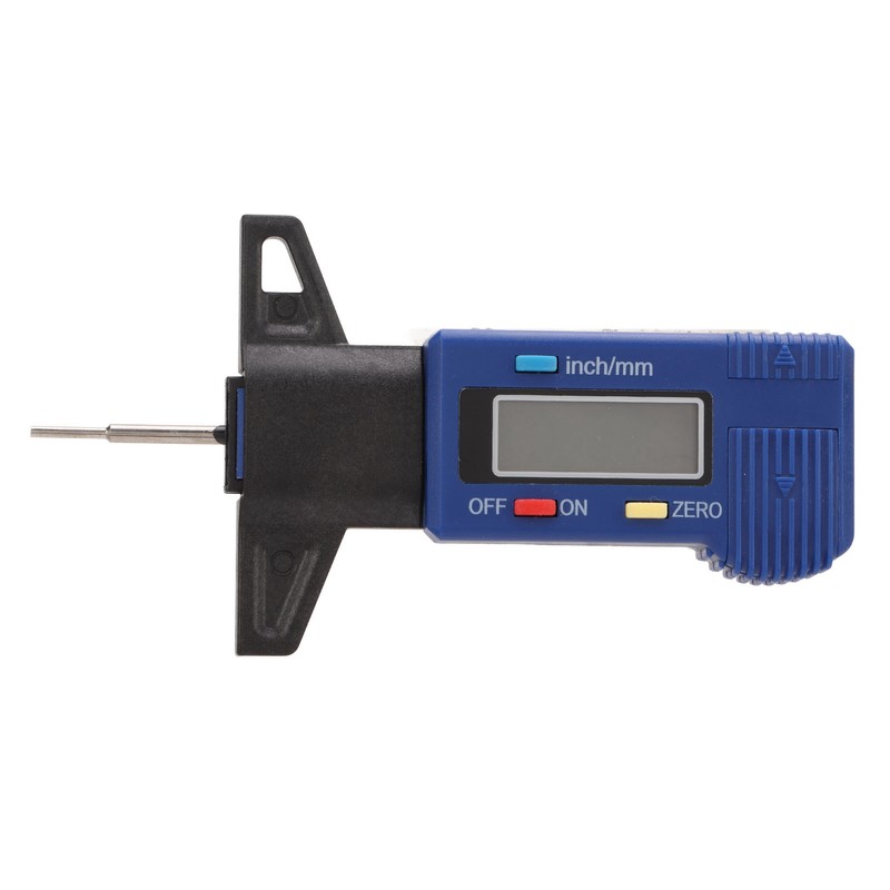 Digital Tire Tread Gauge Color Coded Depth Measurement Tool Handheld