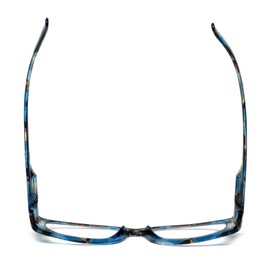 Calabria 759 Rectangular Colorful Reading Glasses +3.75 Blue Women Readers Stylish Eyeglasses Matching Soft Case Included