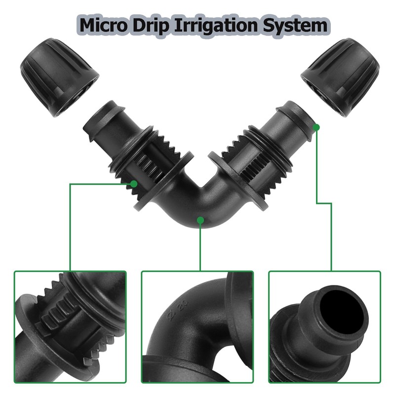 Bogoro Pack of 10 Micro Drip System L-piece 50 mm,