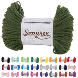 Macrame Yarn 5 mm x 100 m Cotton Cord Perfect for DIY, Yarn for Macrame Cord Over 50 Colours Oeko-Tex Certified - Cotton Cord, Cotton Yarn with Polyester Core