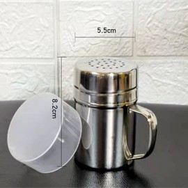 6 oz spice jar with hole and lid stainless steel rotating kitchen household seasoning pepper barbecue seasoning jar bottle