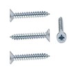 Merriway BH04870 (50 Pcs) Pozi Twinthread CSK Screw, BZP 4