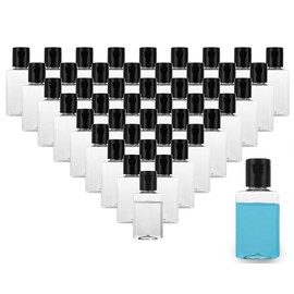 GBACHOOSE 100 Pack Plastic Empty Bottles with Flip Cap 1oz Mini Portable Empty Hand Sanitizer Bottles, Refillable Containers for Travel Business Trip, Hand Sanitizer Shampoo and Conditioner