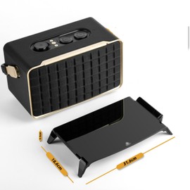 XBERSTAR Desktop Speaker Stand for JBL Authentics 300 Speaker Stand, Desktop Display, Acrylic, 4 Legs Speaker Stands (Black)