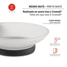 Gedy Felce Plus Wall Soap Dish, Matt Black