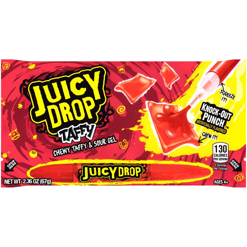 Juicy Drop Taffy Variety Pack, Assorted Flavors Sweet Chewy Candy