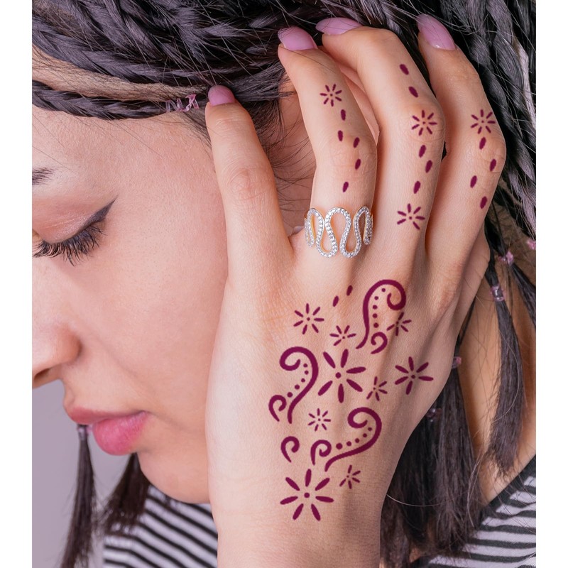 22 Sheets Henna Tattoo Stencil Kit, Henna Stencils Temporary Tattoo