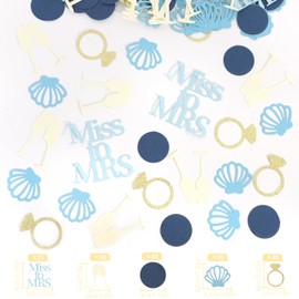 225 PCS Last Toast On The Coast Confetti-Miss to Mrs.Decoration,Last Beach Bachelorette Party Decorations,Glitter Engagement Wedding Table Confetti,For Bridal Shower Party Supplies
