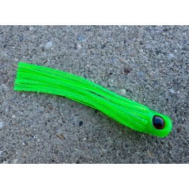 TACKLEWORKS Mini Chugger Flat Head 5.5" Fishing Lure Ballyhoo - Green/Glitter
