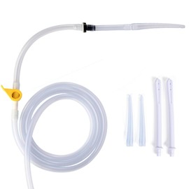 Replacement Silicone Enema Hose Tube - Reusable for Coffee & Water Colon Cleanse. 6.75 Foot Long Silicone Hose, 5 Tips Included. Detox for Men and Women