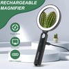 Magnifying Glass with Light, 10X 30X Handheld Real Glass Magnifier