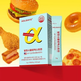 Holidays Alpha CD Alpha-Clodextrin 15 Packs, 6 Boxes / 홀리데이즈 알파CD 알파시클로덱스트린 15포 6박스