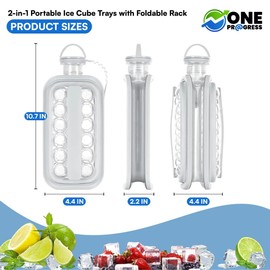 OnePr@gress - Ice Cube Tray - Ice Cube Trays - Ice Cube Trays for Freezer - Ice Tray - Ice Trays Ice Trays for Freezer - Silicone Ice Cube Tray - Silicone Molds - Cocktail Ice Cube Molds - Ice Bin