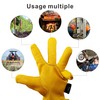 Kim Yuan Leather Work Gloves for Gardening/Cutting/Construction/Farm/Motorcycle, Men & Women,