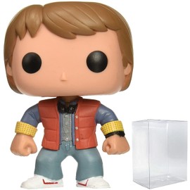 Funko Pop! Movies: Back to The Future - Marty McFly Vinyl Figure (Bundled with Pop Box Protector Case)