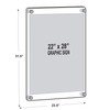 Azar Displays 105531-BLK Acrylic Floating Double Panel Wall Frame ,22"
