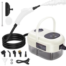 Handheld Steam Cleaner, 1000ml Water Tank, 15S Heat-up Time, Multipurpose Steamer for Home Use, Pressurized Steamer for Cleaning Floor, Upholstery, Grout and Car white